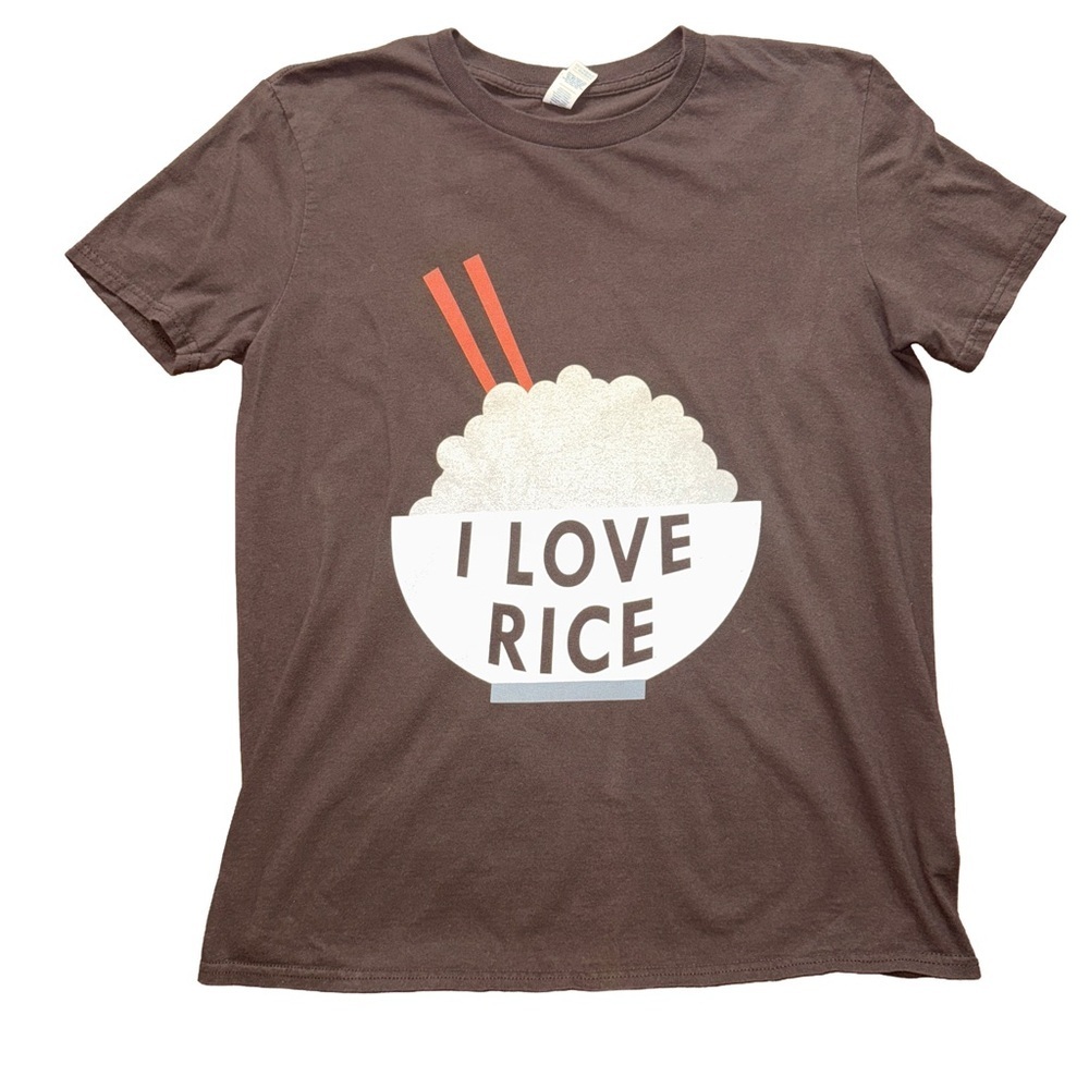 I Love Rice Tee size medium Preowned